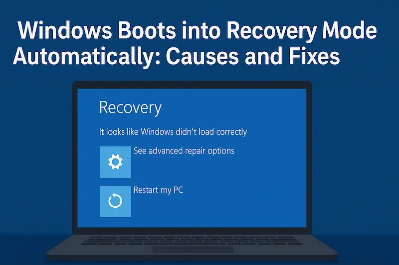How to fix Windows entering recovery mode unexpectedly