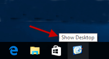 How to Add A Show Desktop Icon to Windows 10 Taskbar