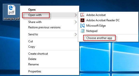 Choose another app