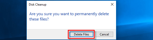 click Delete Files