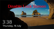 Disable lock screen