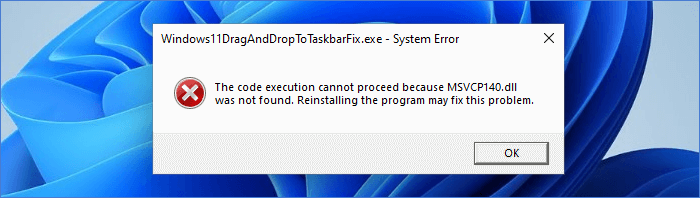 meet the 'VCRUNTIME140_1.dll was not found' error