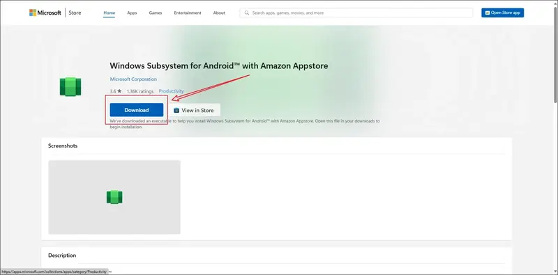 Click the download button