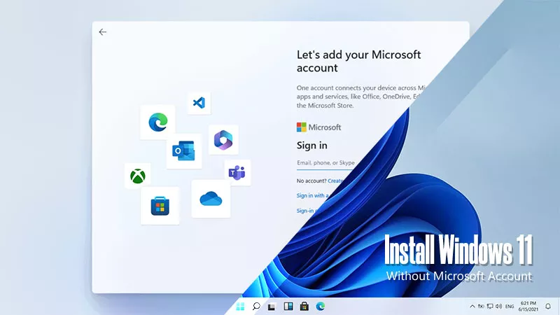 how to install windows 11 without microsoft account
