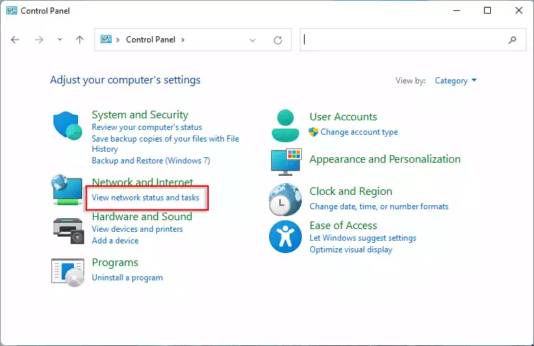 view-network-status-and-tasks