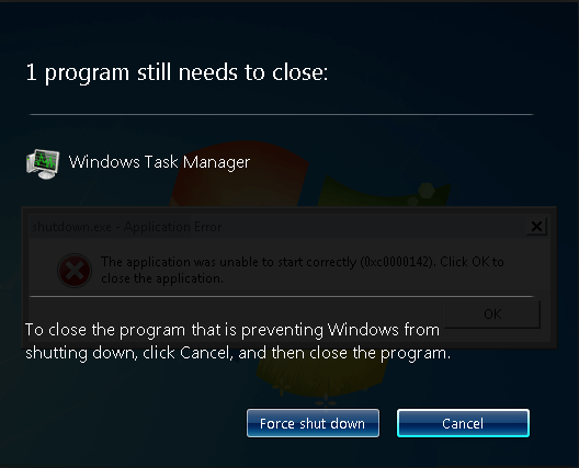 Force Shutdown Prompt on Windows