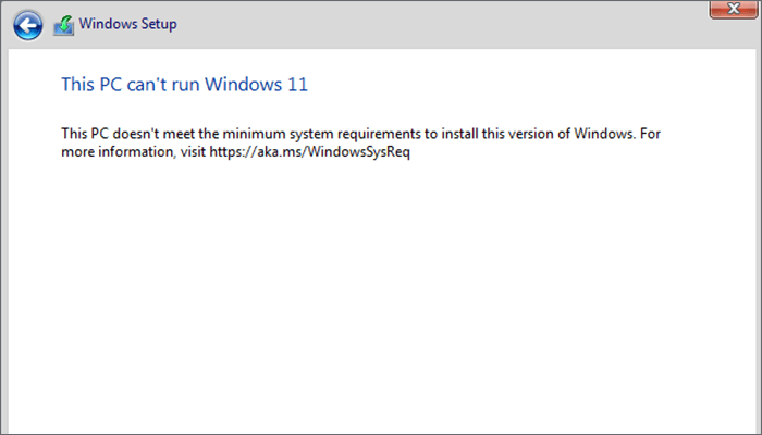this PC can't run Windows 11 on VMware Workstation