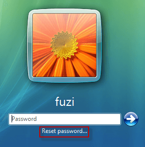 Reset Password link