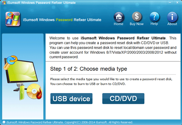 создать диск сброса пароля