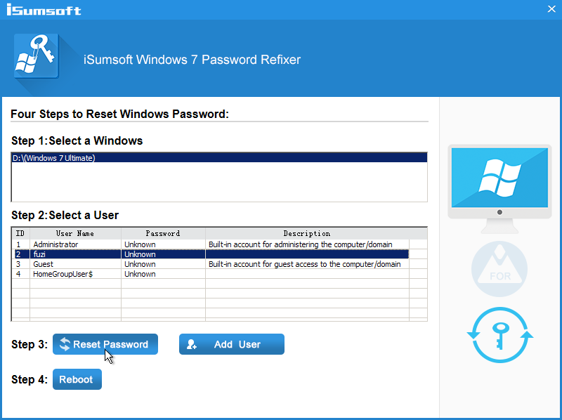 Reset Windows password. Reset password программа. Reset Windows password как пользоваться. Step user