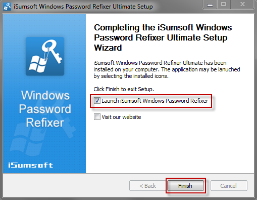 Запустите Windows Password Refixer