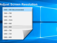 adjust screen resolution in windows 10