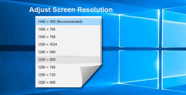 adjust screen resolution in windows 10