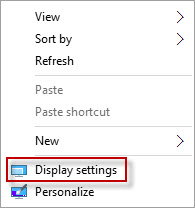 Display settings