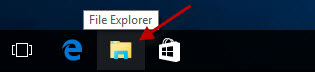 Click File Explorer icon on taskbar