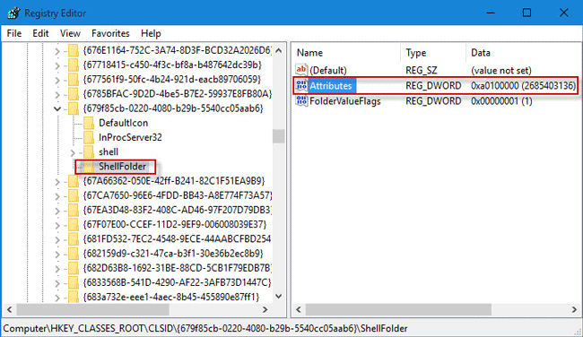 Double-click Attributes