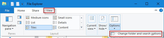 Open Folder Options