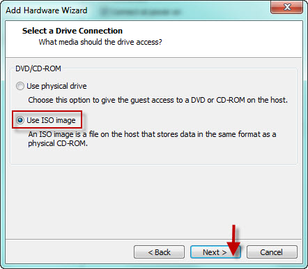 Use ISO image