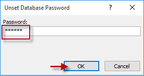 Type your database password