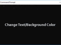 change text and background color in command prompt