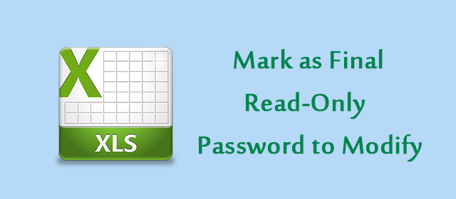 make excel spreadsheet read-only