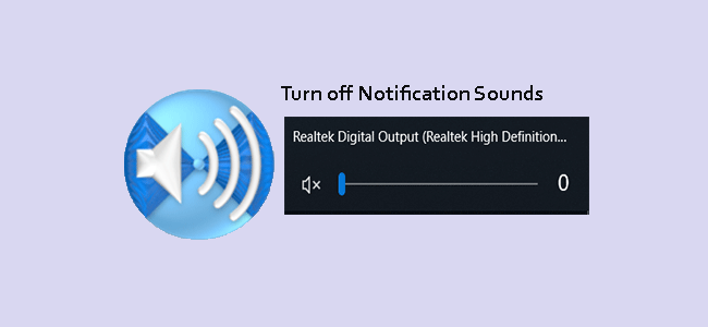 turn off notification sounds in windows 10