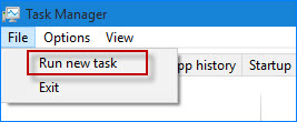 Click File and Run new task