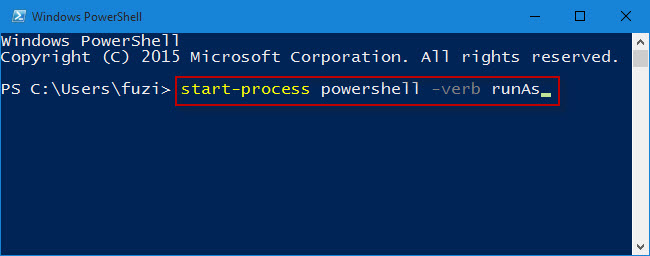 Start administrative powershell