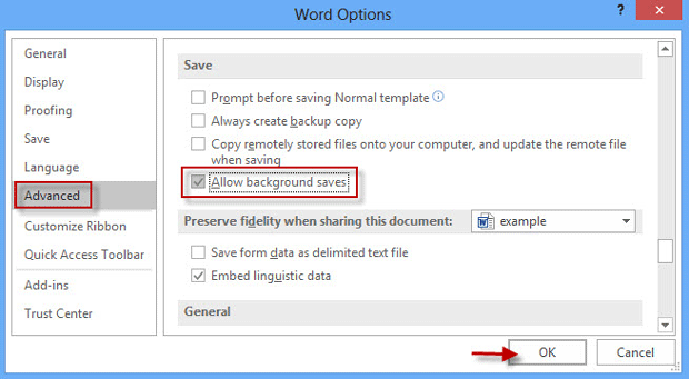 how to turn on autosave in word hp