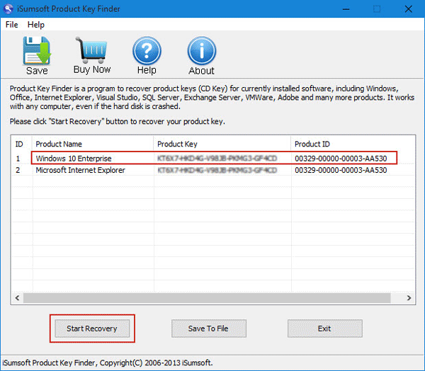 windows 10 product key recovery tool