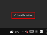 Lock Windows taskbar