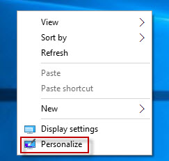 Select Personalize