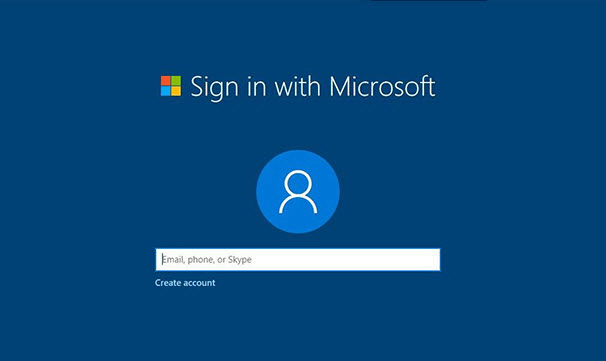 Sign in with Microsoft account