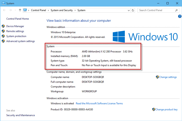 How to View Basic/Detailed System Information in Windows 10
