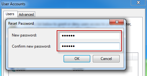 Assign password for Guest