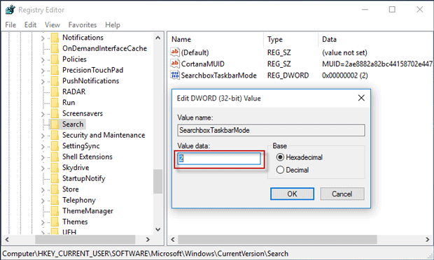 Change value data