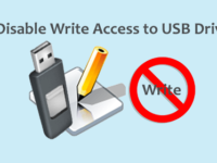 disable write access to usb drive