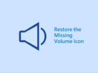 Restore the missing speaker icon