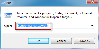 Введите control userpasswords2