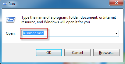 Type lusrmgr