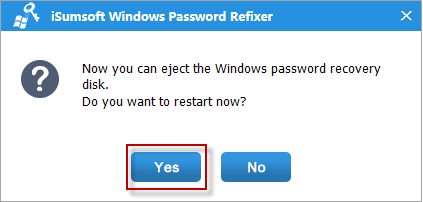 Click Yes and Remove USB