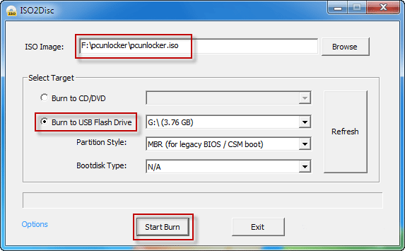 using disk burning software