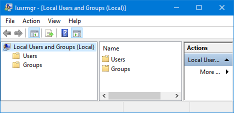 open Local Users and Groups