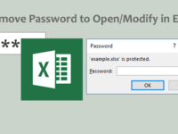 remove excel open password