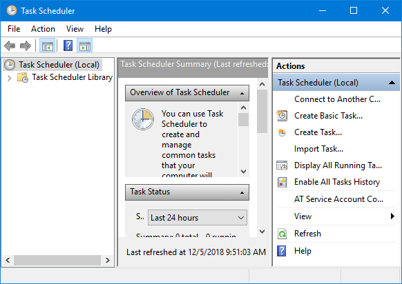 open Task Scheduler