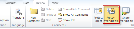 Protect Workbook