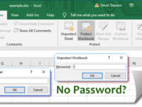 remove excel sheet protection