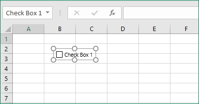 Click in cell to add checkbox