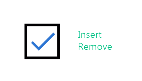 Insert or remove checkbox in Excel