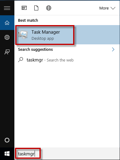 Search taskmgr